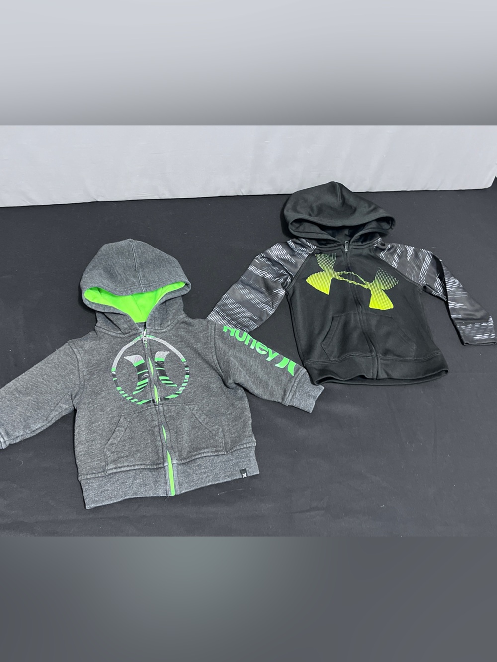 Under Armour and Hurley Zip Up Sweatshirts Size 12 month and 18 Month